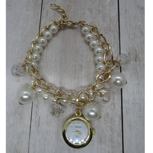 Stylish Ailisha Gold Quartz Watch Ladies Bracelet